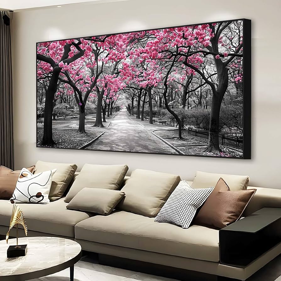 Amazon.com: Cherry Blossom Canvas Wall Art, Blossoms in